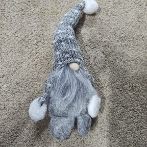 Gray and White Knit Gnome Decor